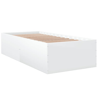 Bed Frame without Mattress White 90x190 cm