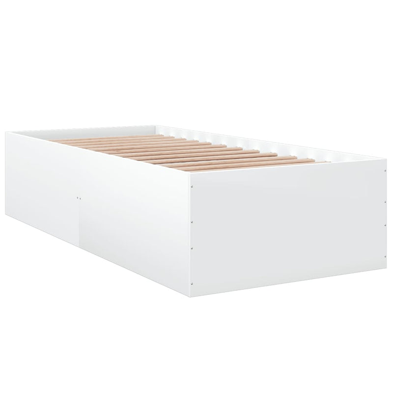 Bed Frame without Mattress White 90x190 cm