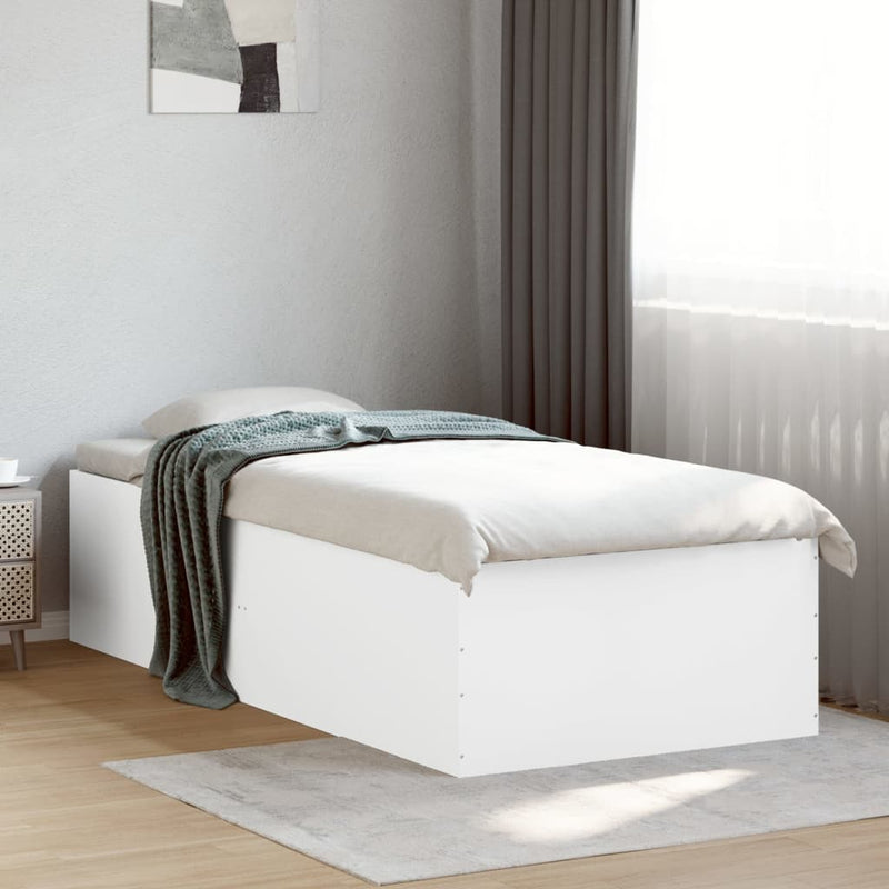 Bed Frame without Mattress White 90x190 cm