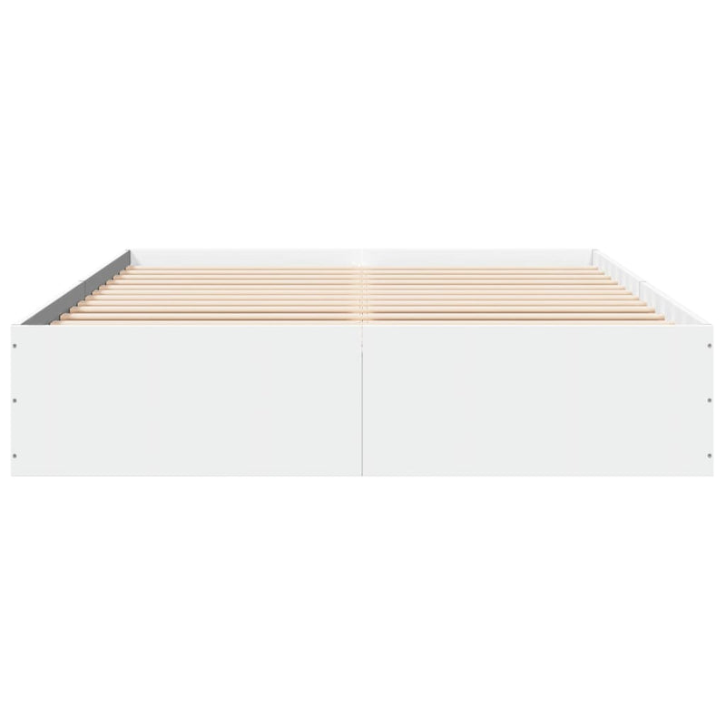 Bed Frame without Mattress White 150x200 cm