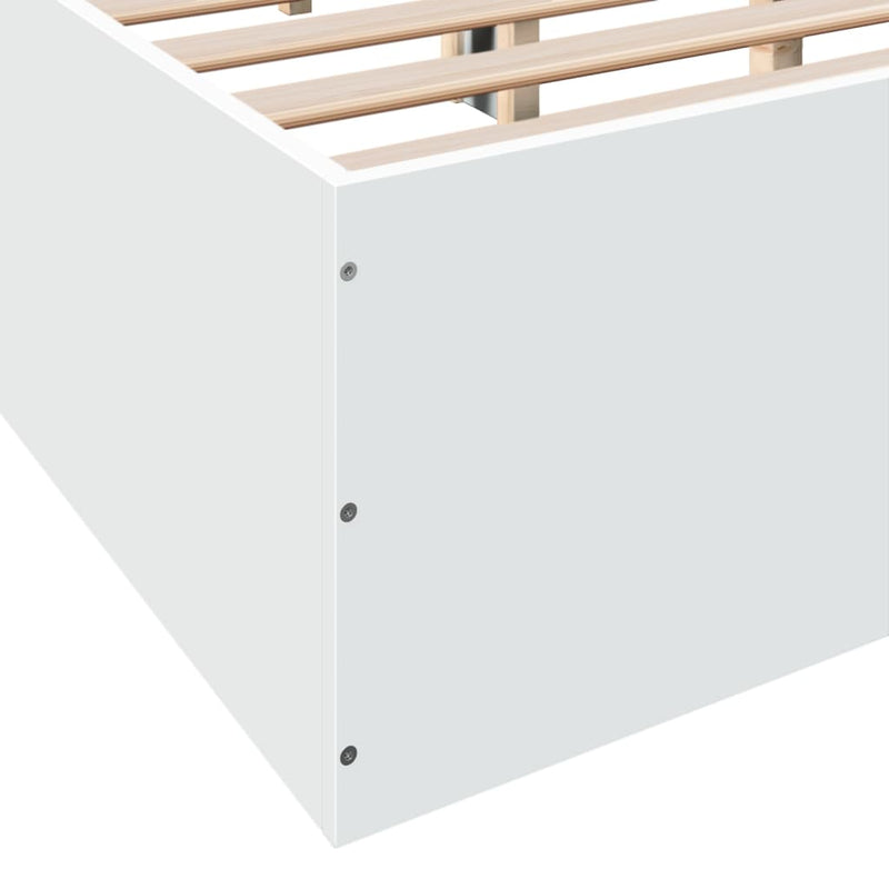 Bed Frame without Mattress White 150x200 cm