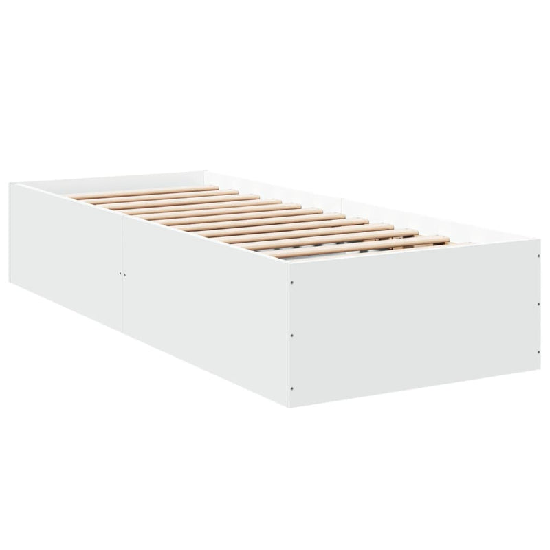 Bed Frame without Mattress White 90x190 cm