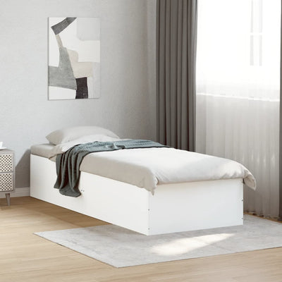 Bed Frame without Mattress White 90x190 cm