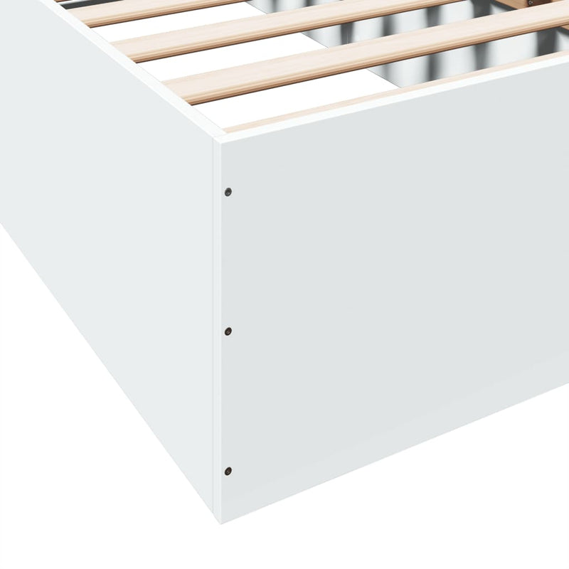 Bed Frame without Mattress White 90x190 cm