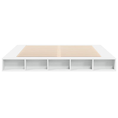 Bed Frame without Mattress White 183x203 cm King