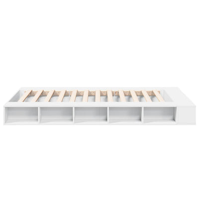 Bed Frame without Mattress White 135x190 cm