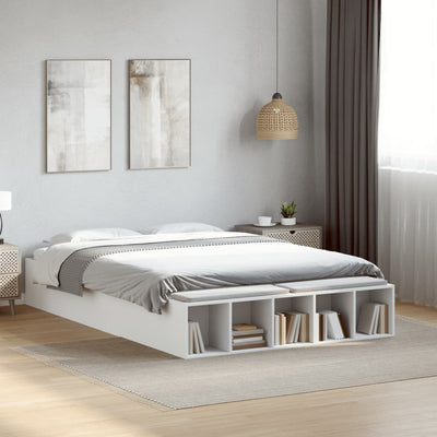 Bed Frame without Mattress White 135x190 cm