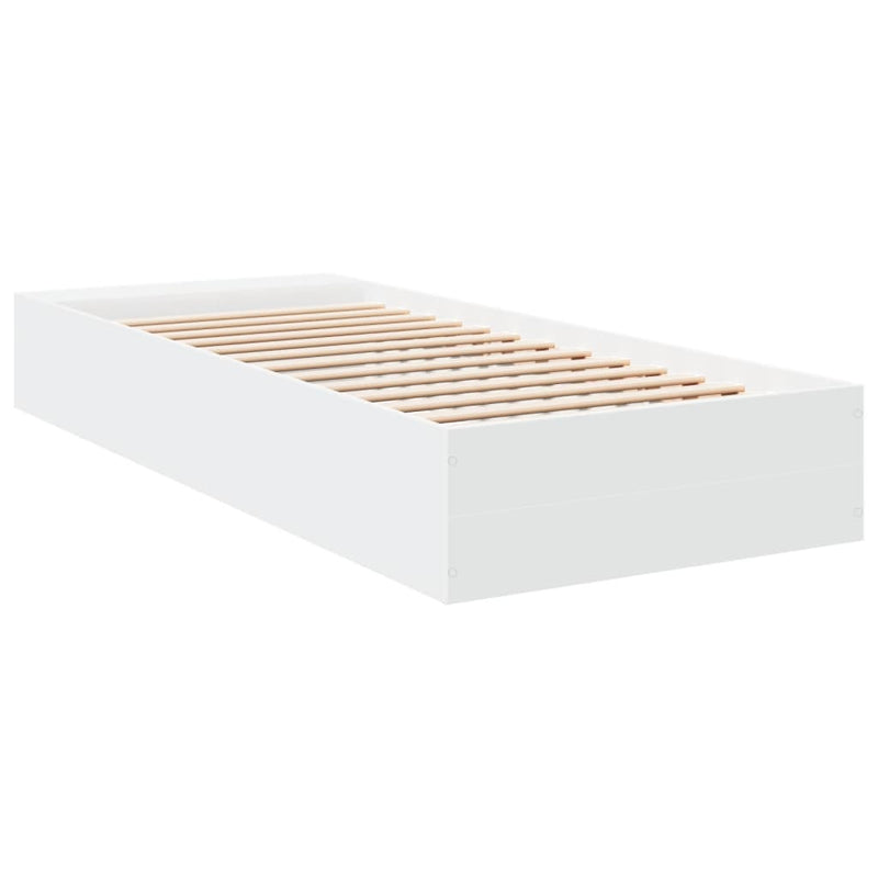 Bed Frame without Mattress White 90x190 cm