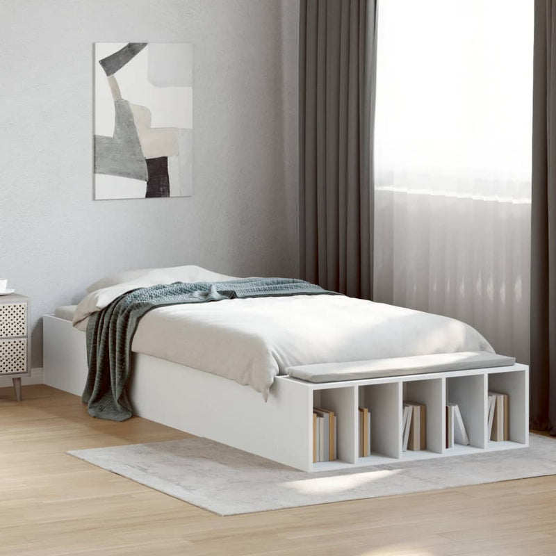 Bed Frame without Mattress White 90x190 cm