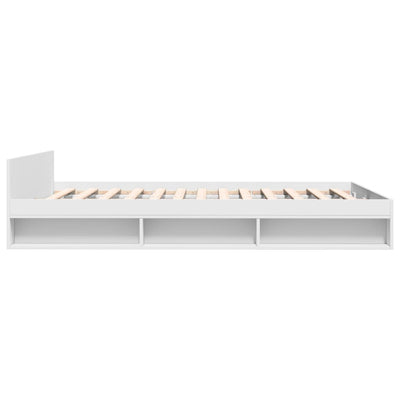 Bed Frame with Drawers without Mattress White 150x200 cm