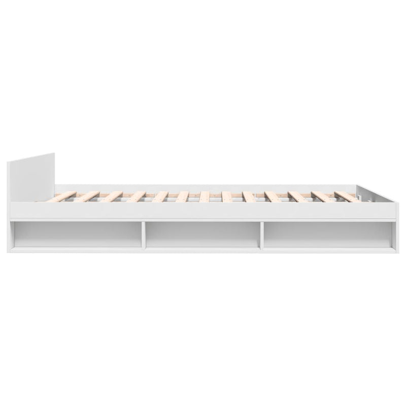 Bed Frame with Drawers without Mattress White 135x190 cm