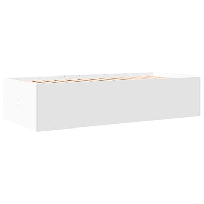 Daybed with Drawers without Mattress White 90x190 cm