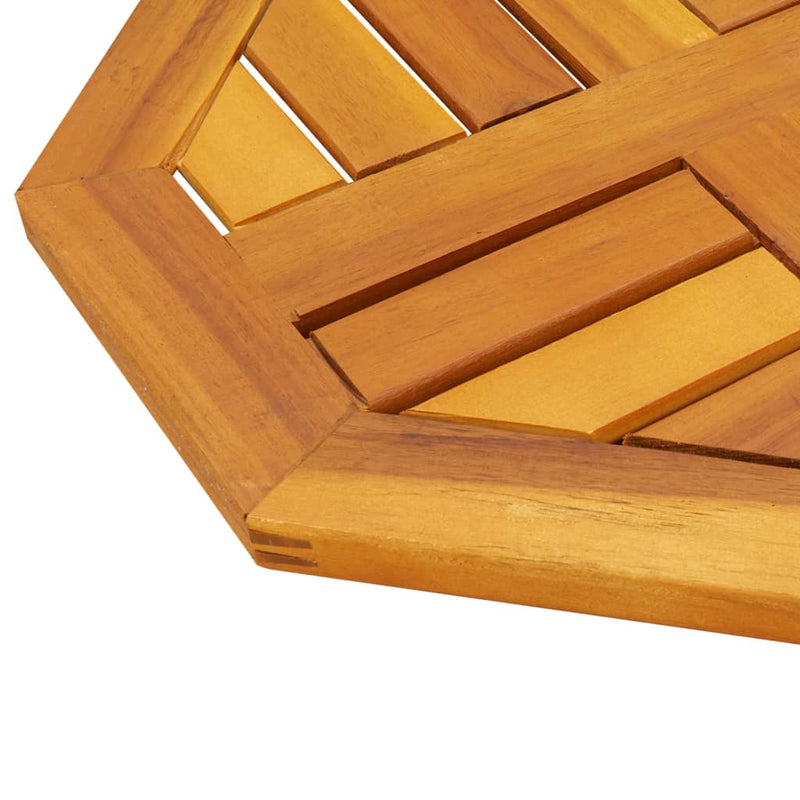 Table Top 40x40x2 cm Octagonal Solid Wood Acacia