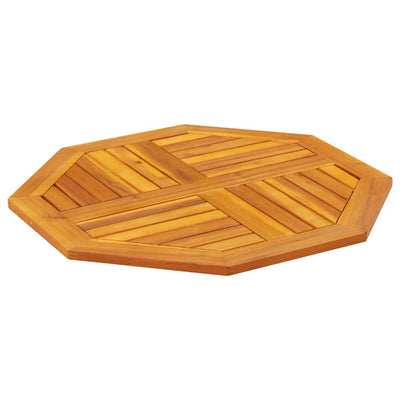 Table Top 70x70x2 cm Octagonal Solid Wood Acacia