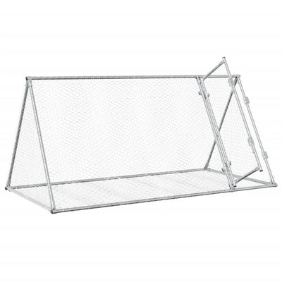 Rabbit Hutch Silver 200x105x91 cm Galvanised Steel