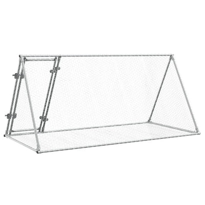 Rabbit Hutch Silver 200x105x91 cm Galvanised Steel