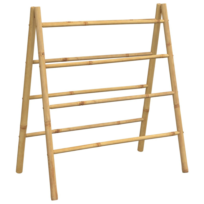 Double Towel Ladder with 4 Rungs 90x50x100 cm Bamboo