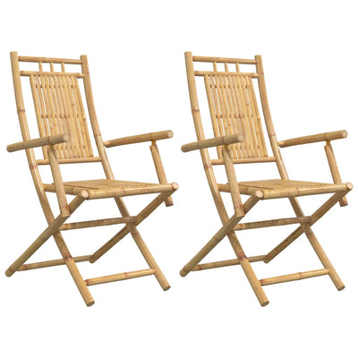 Folding Garden Chairs 2 pcs 53x66x99 cm Bamboo