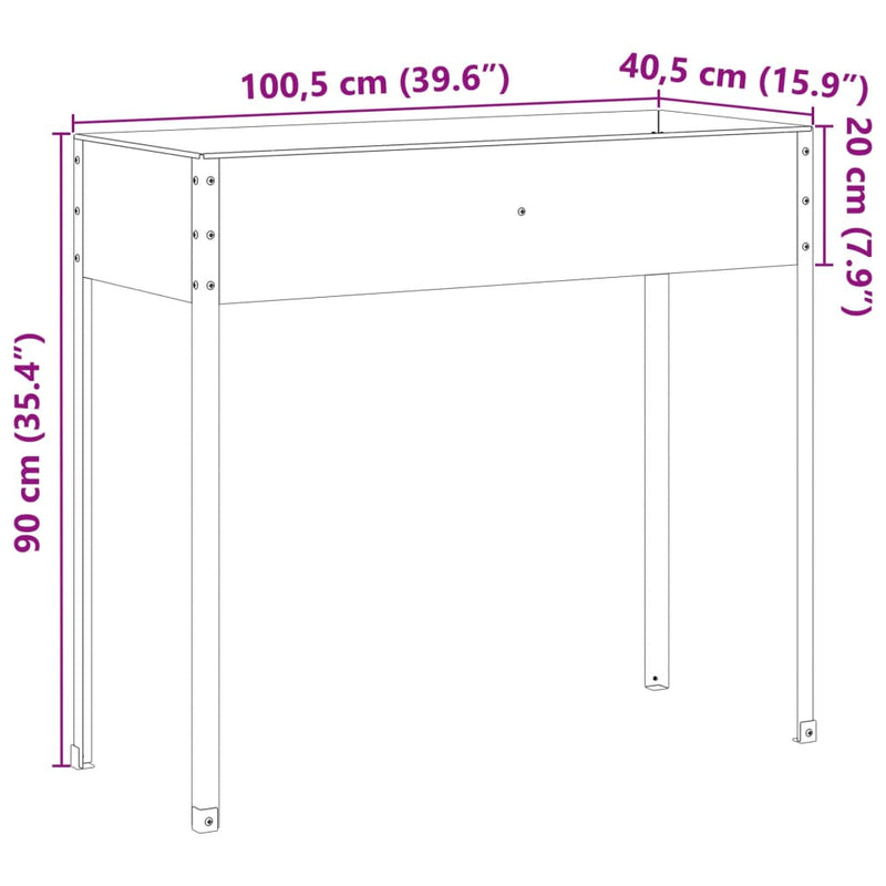 Garden Planter 100.5x40.5x90 cm Weathering Steel