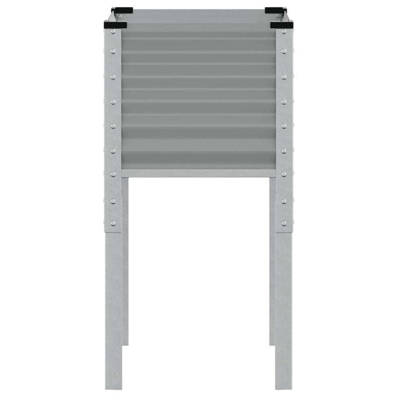 Garden Planter Grey 45x45x88 cm Steel
