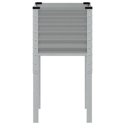 Garden Planter Grey 45x45x88 cm Steel