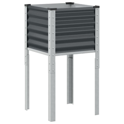 Garden Planter Anthracite 45x45x88 cm Steel