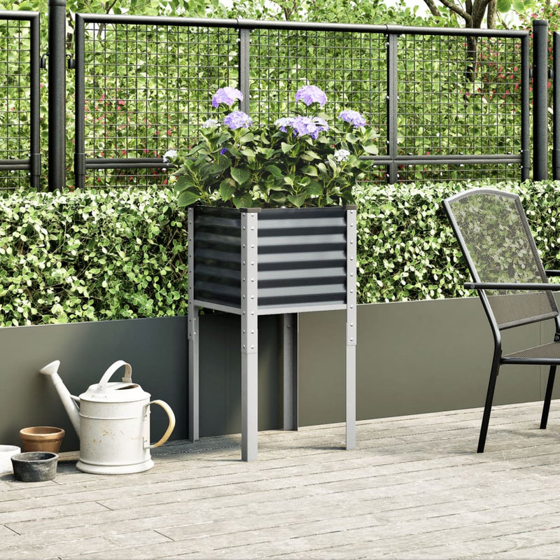 Garden Planter Anthracite 45x45x88 cm Steel