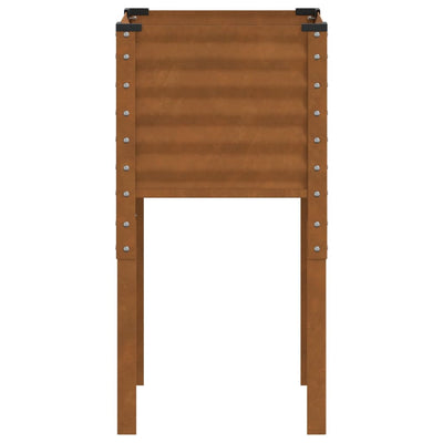 Garden Planter 45x45x88 cm Weathering Steel