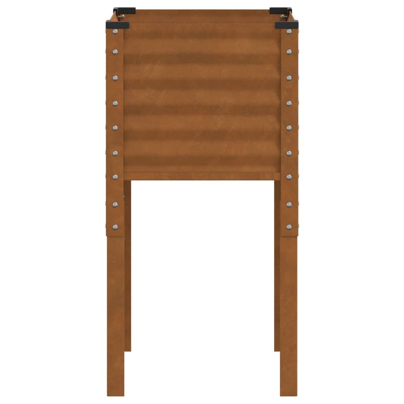 Garden Planter 45x45x88 cm Weathering Steel