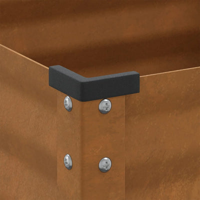 Garden Planter 45x45x88 cm Weathering Steel