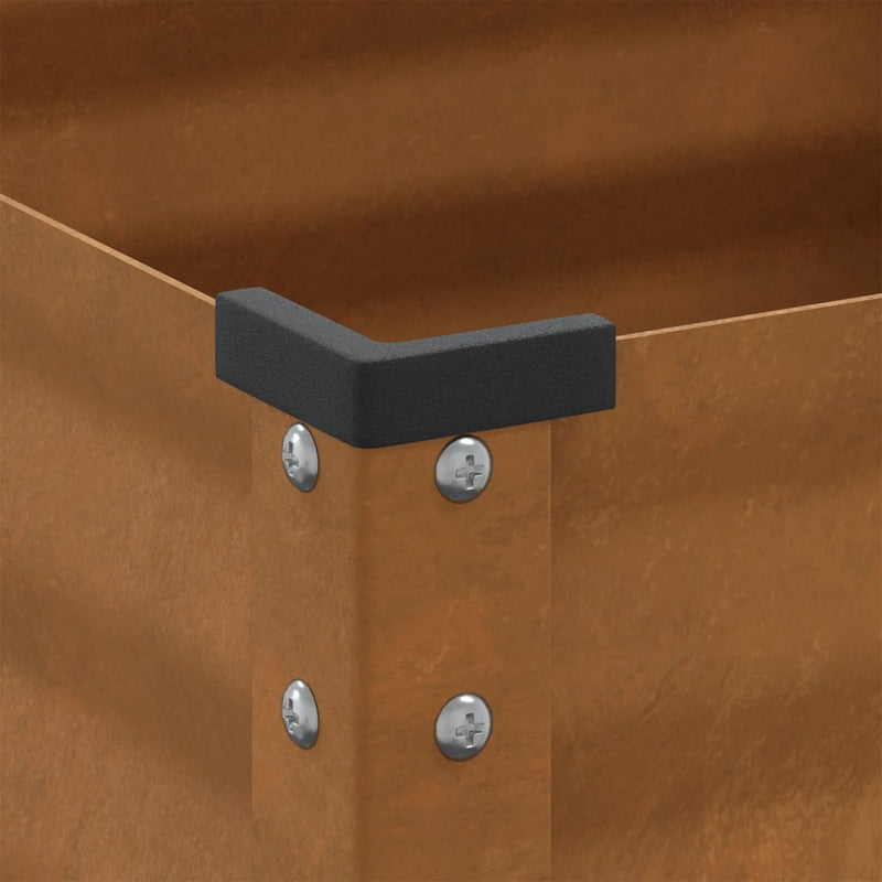 Garden Planter 45x45x88 cm Weathering Steel