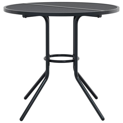 Patio Table Round Anthracite Ø80x72.5 cm Powder-coated Steel