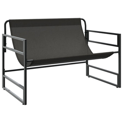 Garden Bench with Cushion Anthracite 113 cm Steel