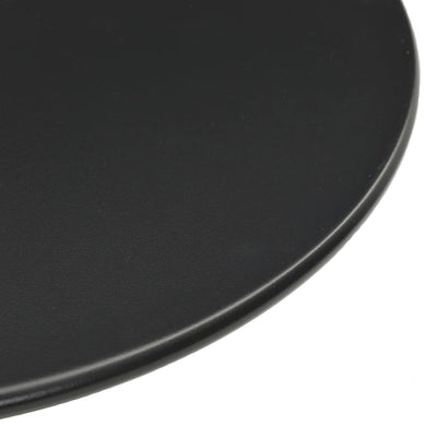 Garden Table Round Black Ø50x72 cm Steel
