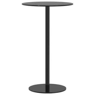 Garden Table Round Black Ø60x105 cm Steel