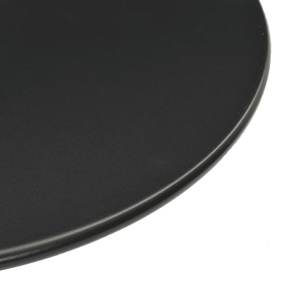 Garden Table Round Black Ø60x105 cm Steel