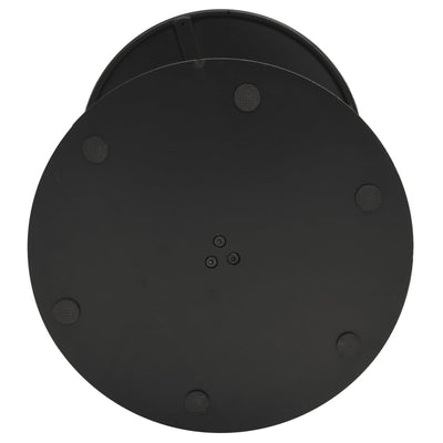 Garden Table Round Black Ø60x105 cm Steel