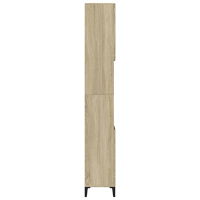 Bathroom Cabinet Sonoma Oak 30x30x190 cm Engineered Wood