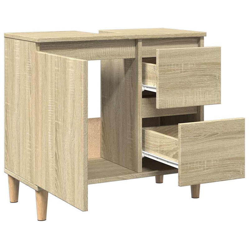 Bathroom Cabinet Sonoma Oak 65x33x60 cm Engineered Wood