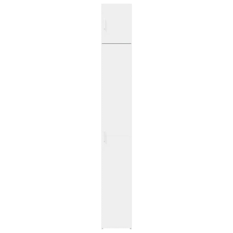 Slim Storage Cabinet White 30x42.5x225 cm Engineered Wood