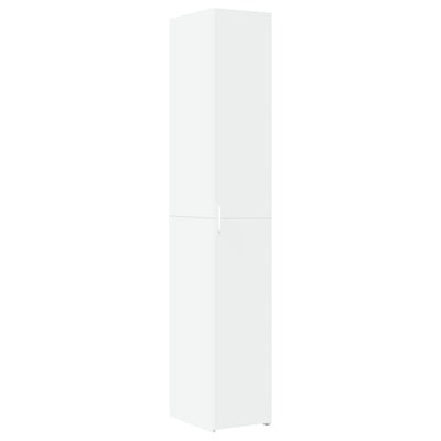 Slim Storage Cabinet White 30x42.5x225 cm Engineered Wood
