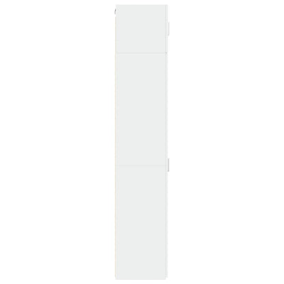 Slim Storage Cabinet White 30x42.5x225 cm Engineered Wood