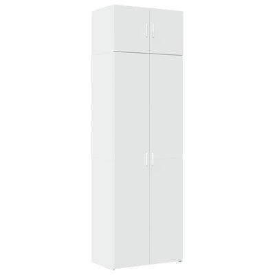 Storage Cabinet White 70x42.5x225 cm Engineered Wood
