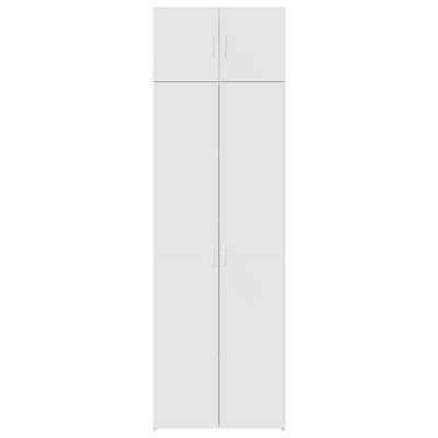 Storage Cabinet White 70x42.5x225 cm Engineered Wood