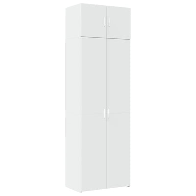 Storage Cabinet White 70x42.5x225 cm Engineered Wood