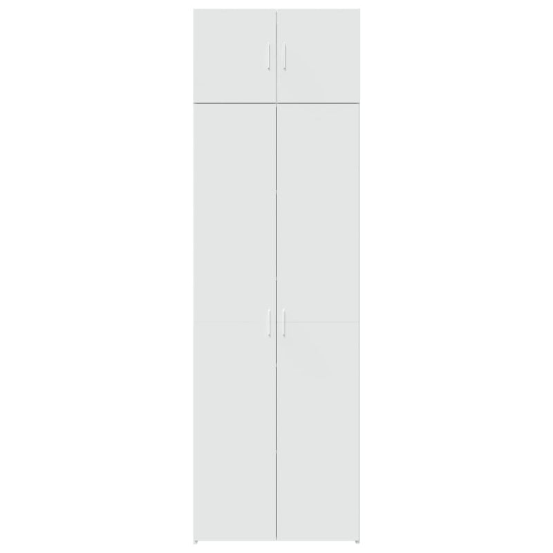 Storage Cabinet White 70x42.5x225 cm Engineered Wood