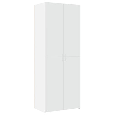 Storage Cabinet White 70x42.5x225 cm Engineered Wood