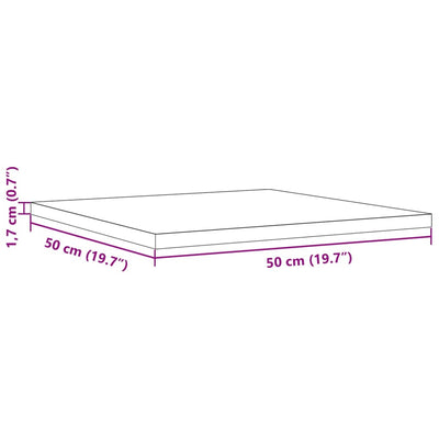 Table Top 50x50x1.7 cm Square Solid Wood Pine