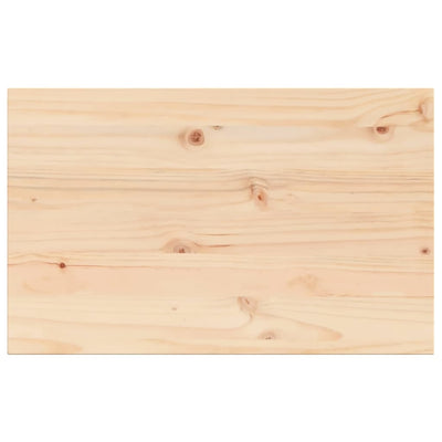 Table Top 80x50x2.5 cm Rectangular Solid Wood Pine