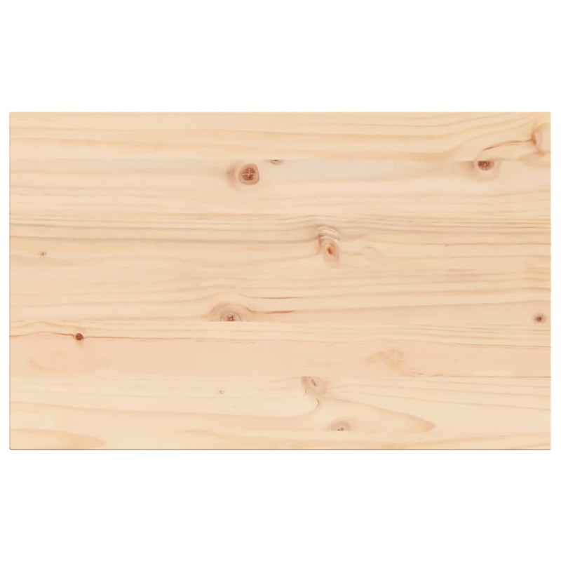 Table Top 80x50x2.5 cm Rectangular Solid Wood Pine